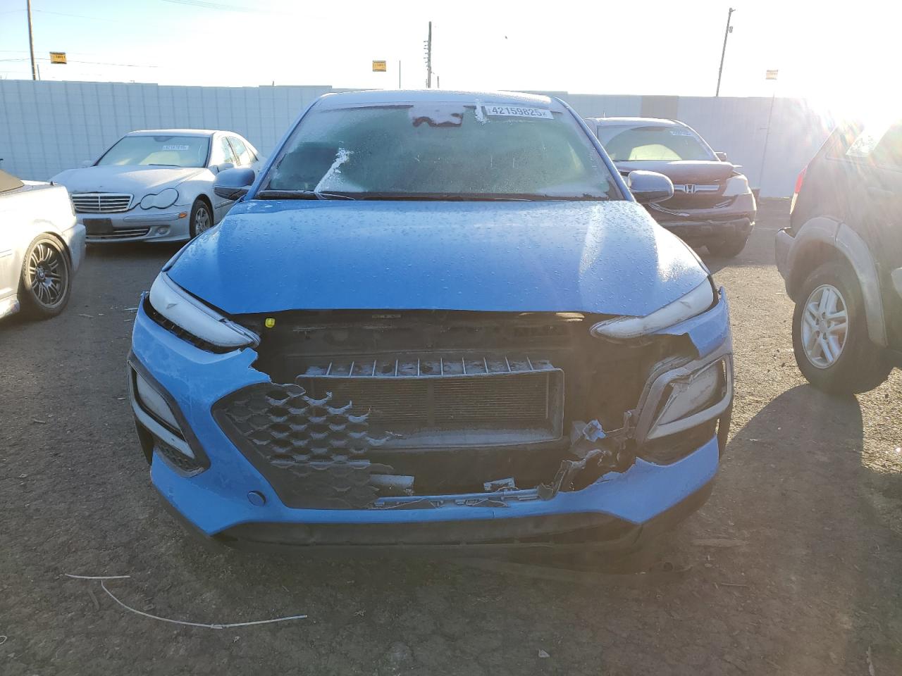 2019 Hyundai Kona VIN KM8K12AAXKU259529 Copart auction photo, front end damage thumbnail 5