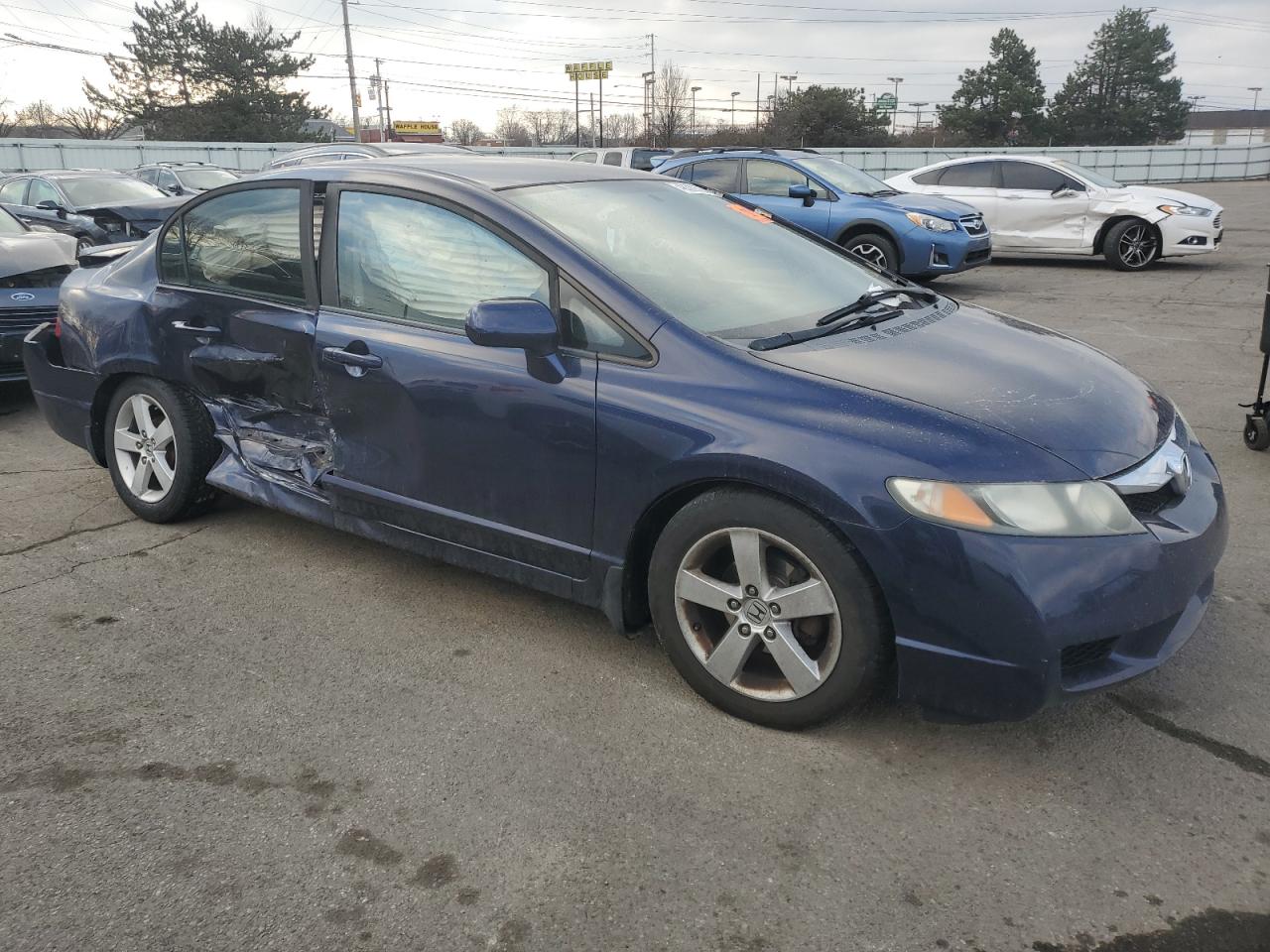 2010 Honda Civic VIN 19XFA1F60AE000971 Copart auction photo, rear end / side damage thumbnail 4