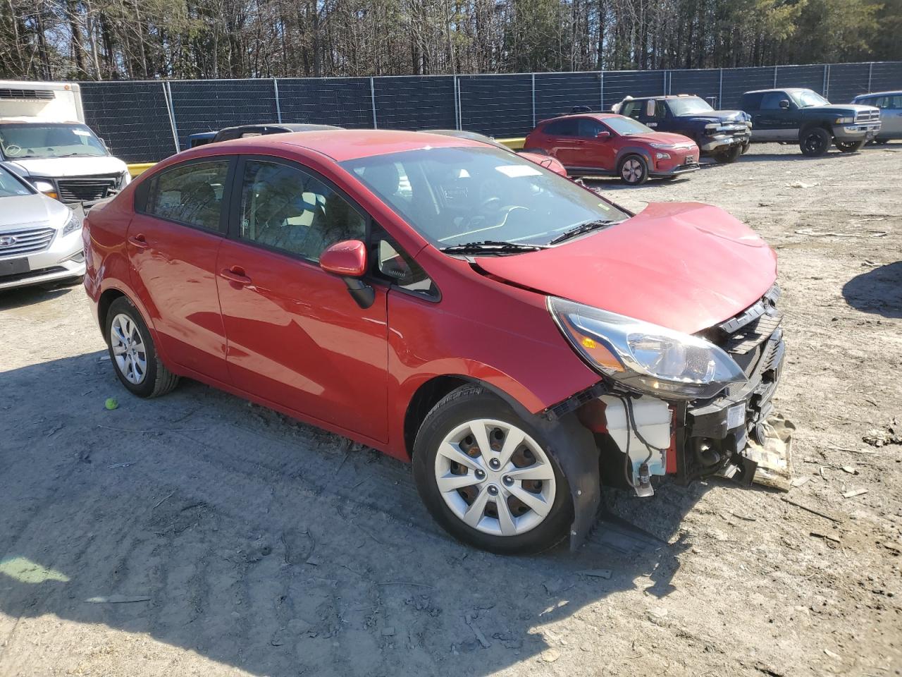 2017 KIA Rio VIN KNADM4A32H6099125 Copart auction photo, front end damage thumbnail 4