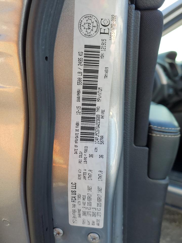 2016 Jeep Grand Cherokee VIN 1C4PJMCS7GW223689 Copart auction photo, rear end / side damage thumbnail 13