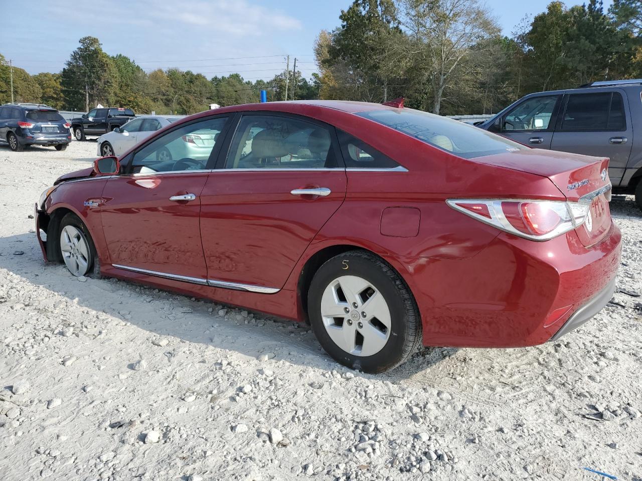 2012 Hyundai Sonata VIN KMHEC4A40CA037159 Copart auction photo, front end / side damage thumbnail 2