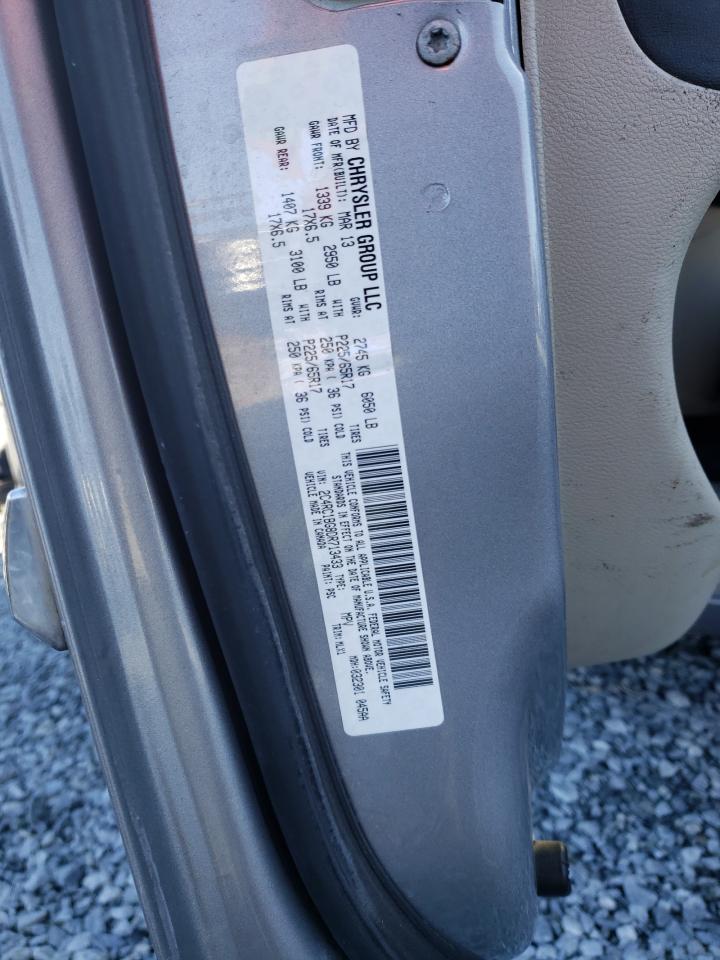 2013 Chrysler Town & Country VIN 2C4RC1BG8DR713433 Copart auction photo, side damage thumbnail 13