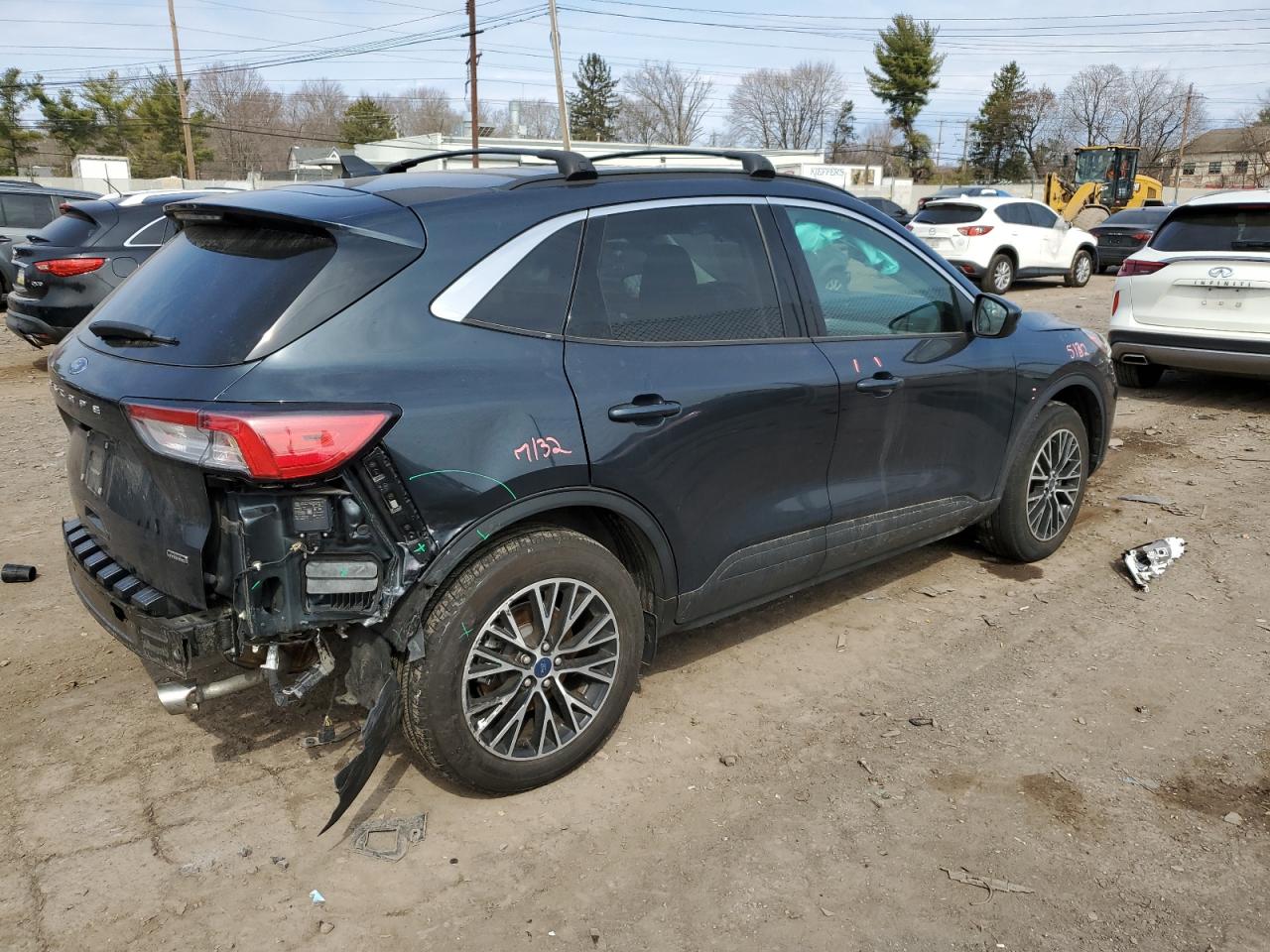 2022 Ford Escape VIN 1FMCU0KZXNUA90783 Copart auction photo, rear end damage thumbnail 3