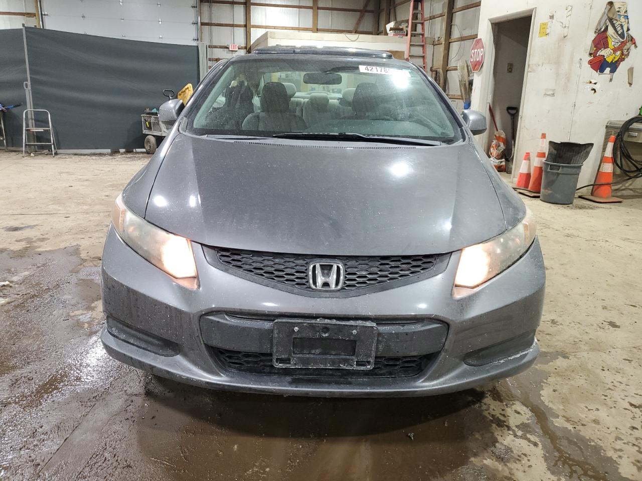 2012 Honda Civic VIN 2HGFG3B89CH537025 Copart auction photo, side damage thumbnail 5