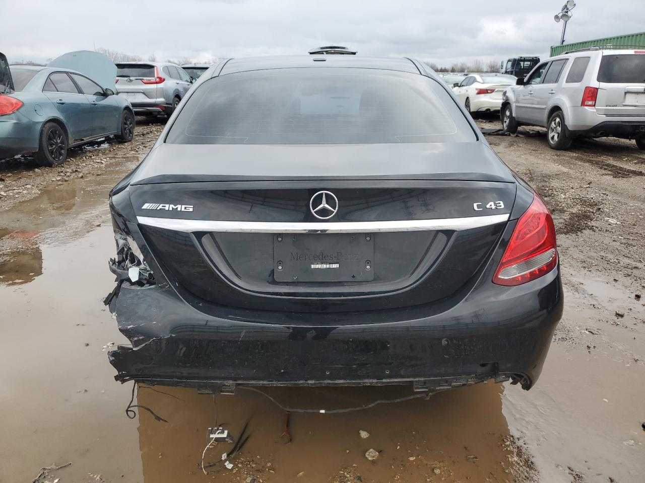 2018 Mercedes-Benz C-klasse VIN 55SWF6EB9JU260694 Copart auction photo, rear end damage thumbnail 6