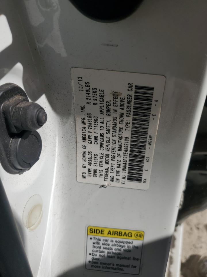 2014 Acura TL VIN 19UUA8F36EA002109 Copart auction photo, front end / side damage thumbnail 14