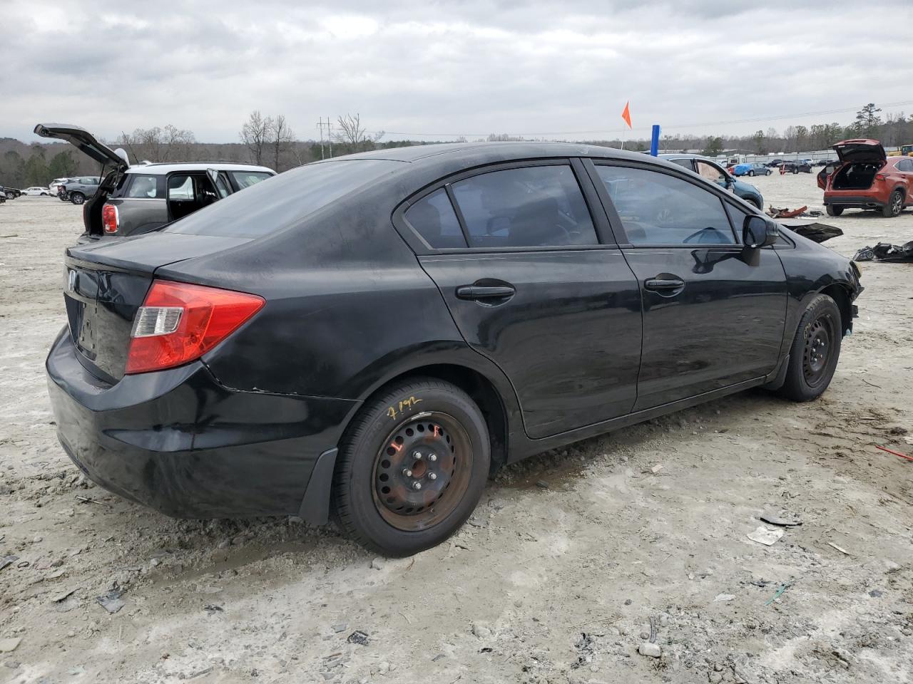 2012 Honda Civic VIN 19XFB2F56CE010563 Copart auction photo, front end damage thumbnail 3