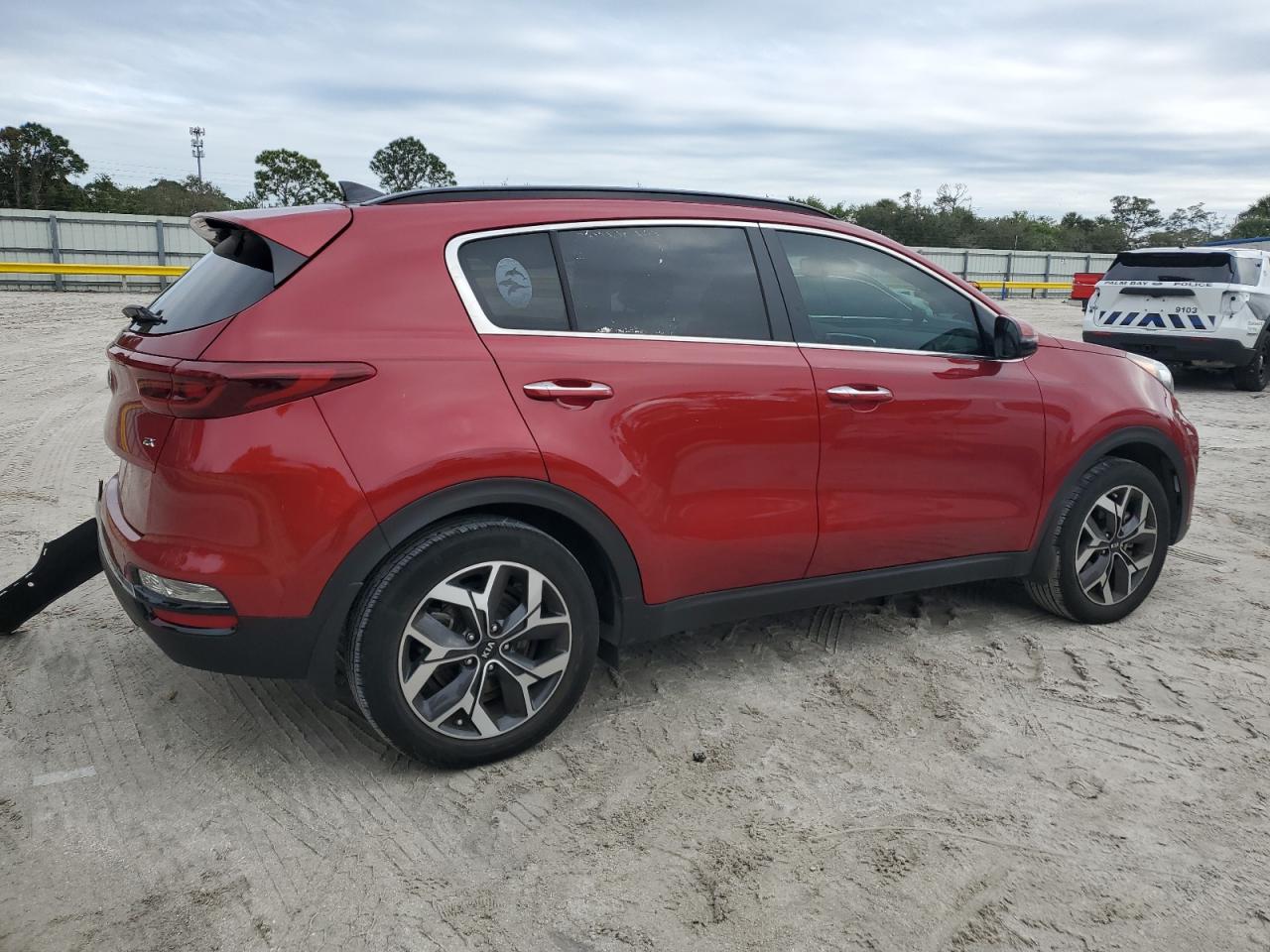 2021 KIA Sportage VIN KNDPN3AC1M7874042 Copart auction photo, rear end / side damage thumbnail 3