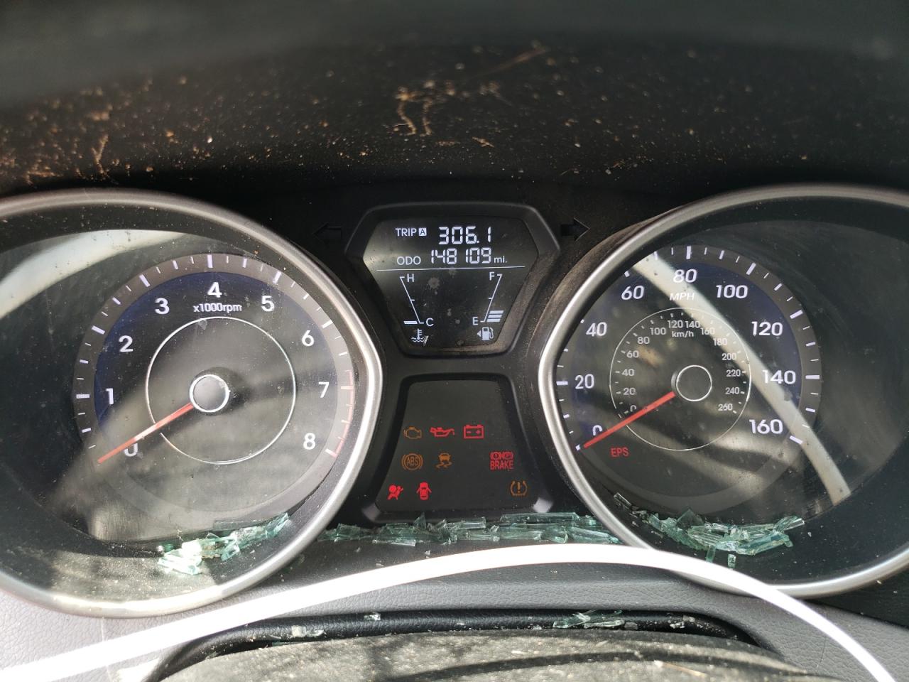 2012 Hyundai Elantra VIN 5NPDH4AE0CH105740 Copart auction photo, rollover damage thumbnail 9