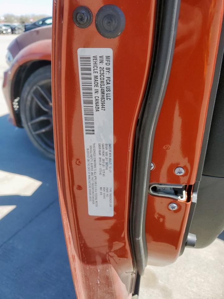 2021 Dodge Charger VIN 2C3CDXGJ4MH639447 Copart auction photo, minor dent/scratches / damage history damage thumbnail 12