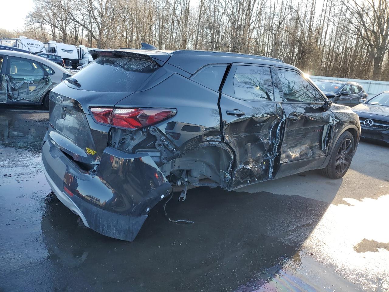 2021 Chevrolet Blazer VIN 3GNKBHR40MS530840 Copart auction photo, side damage thumbnail 3