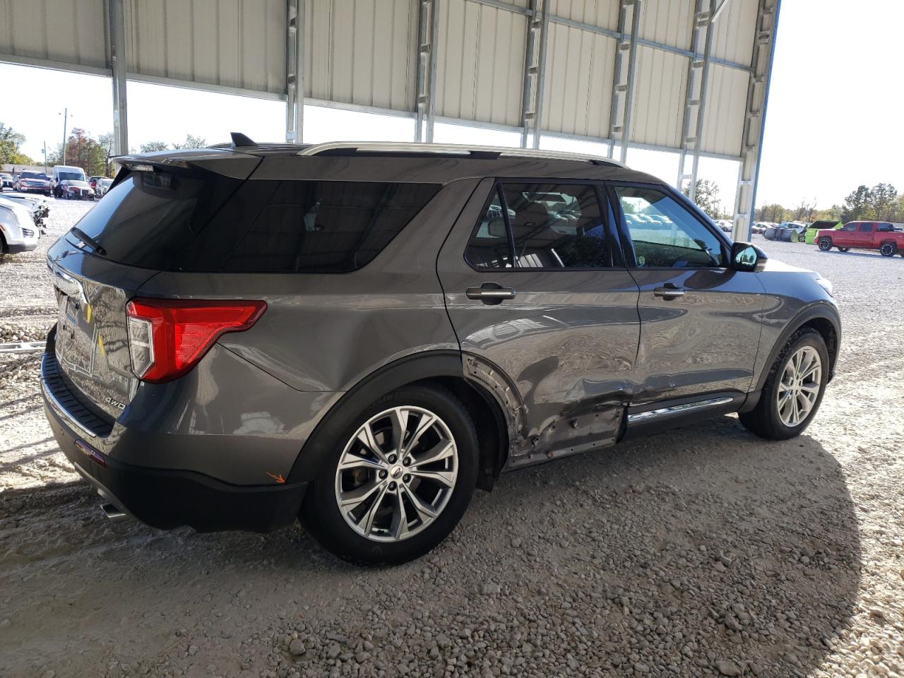 2021 Ford Explorer VIN 1FMSK8FHXMGA85128 Copart auction photo, side / undercarriage damage thumbnail 3