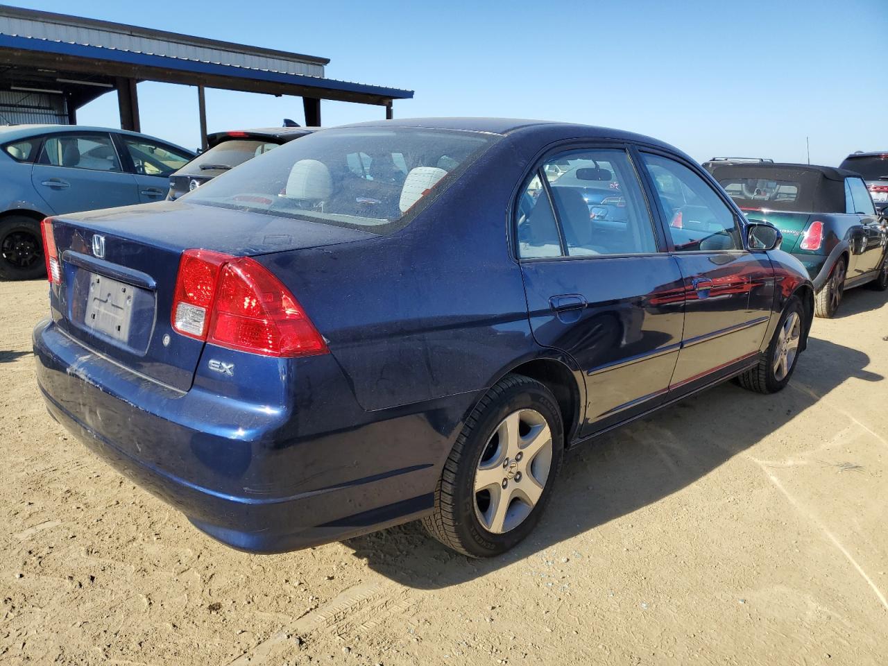 2005 Honda Civic VIN 2HGES26895H511946 Copart auction photo, side damage thumbnail 3
