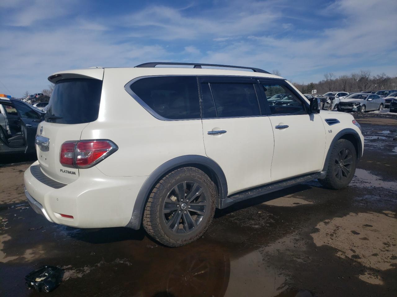 2017 Nissan Armada VIN JN8AY2NE8H9703466 Copart auction photo, side damage thumbnail 3