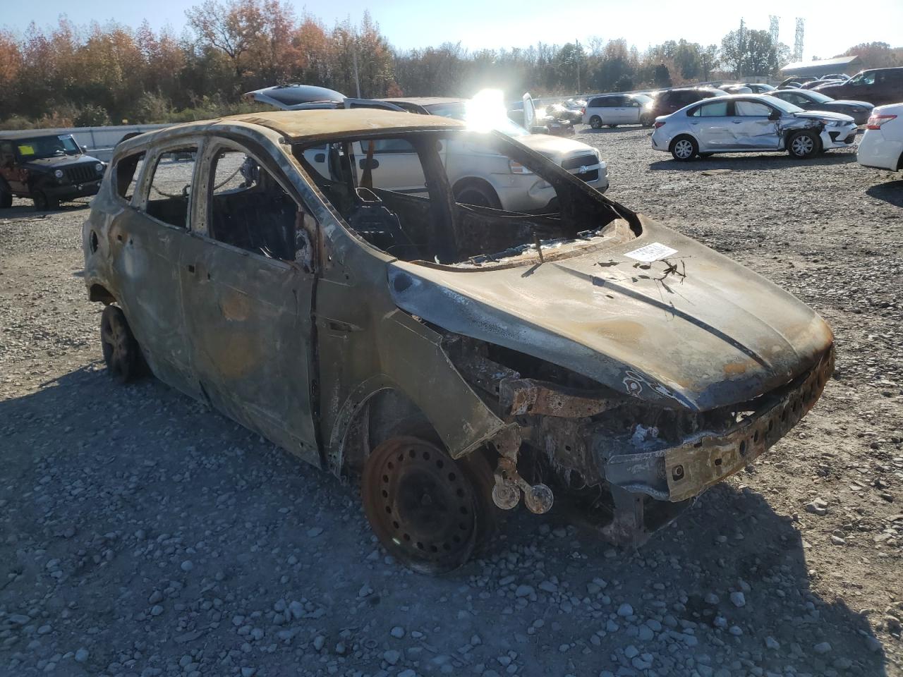 2014 Ford Escape VIN 1FMCU9GX2EUA56803 Copart auction photo, burn / replaced vin damage thumbnail 4