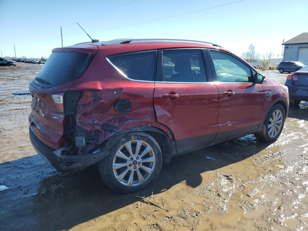 2017 Ford Escape VIN 1FMCU9JDXHUC90271 Copart auction photo, rear end / side damage thumbnail 3