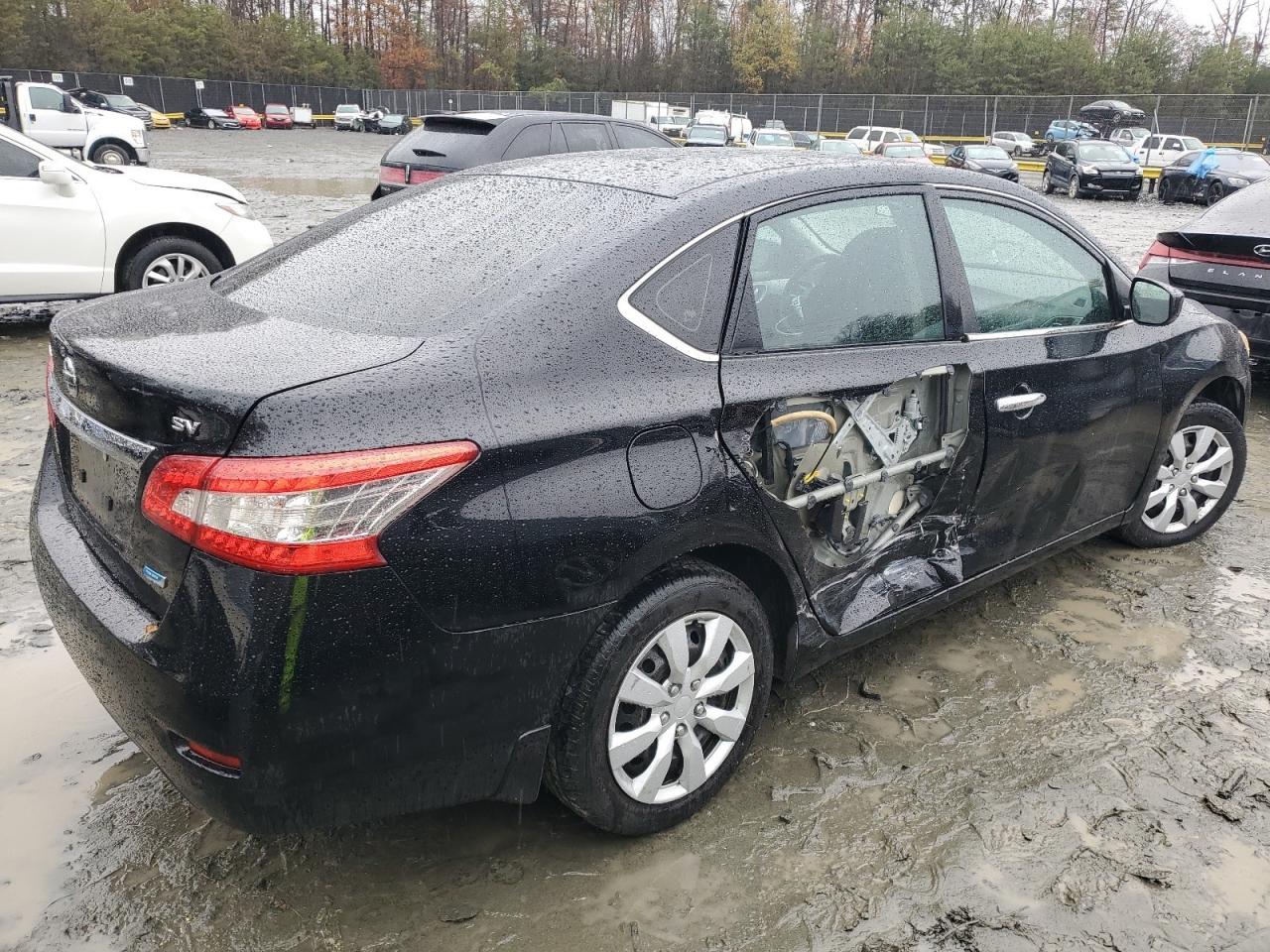 2014 Nissan Sentra VIN 3N1AB7AP0EL616684 Copart auction photo, rear end / side damage thumbnail 3