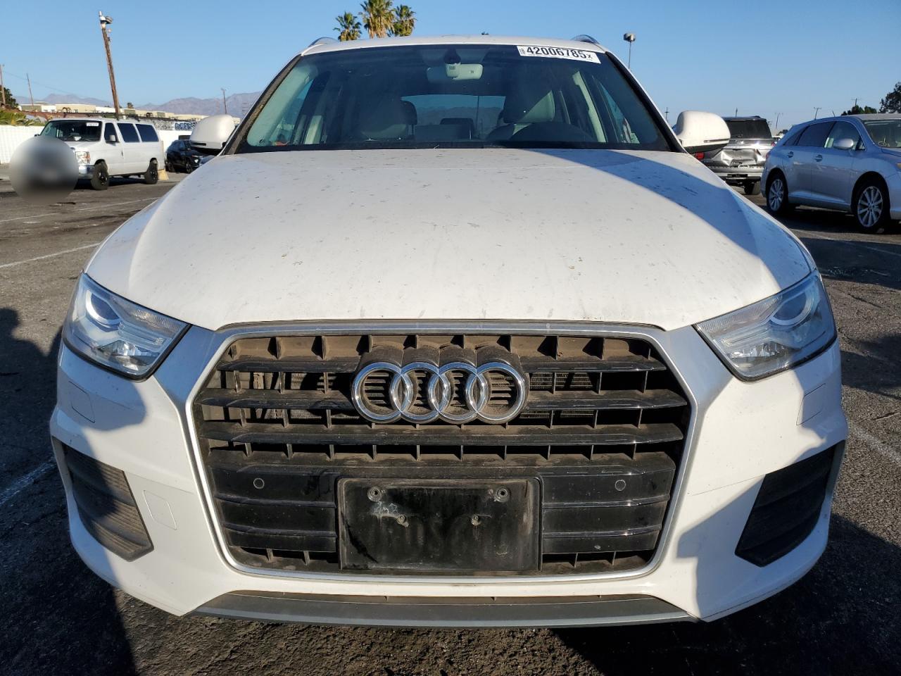 2016 Audi Q3 VIN WA1BFCFS4GR013092 Copart auction photo, top/roof / minor dent/scratches damage thumbnail 5