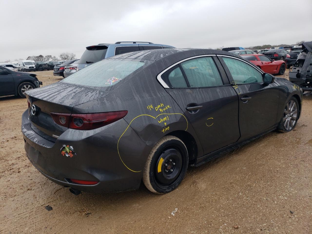2020 Mazda 3 VIN JM1BPACL9L1167228 Copart auction photo, rear end / side damage thumbnail 3