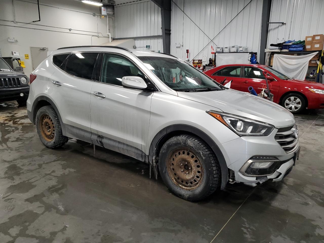 2017 Hyundai Santa Fe VIN 5XYZU3LB2HG449602 Copart auction photo, front end / minor dent/scratches damage thumbnail 4