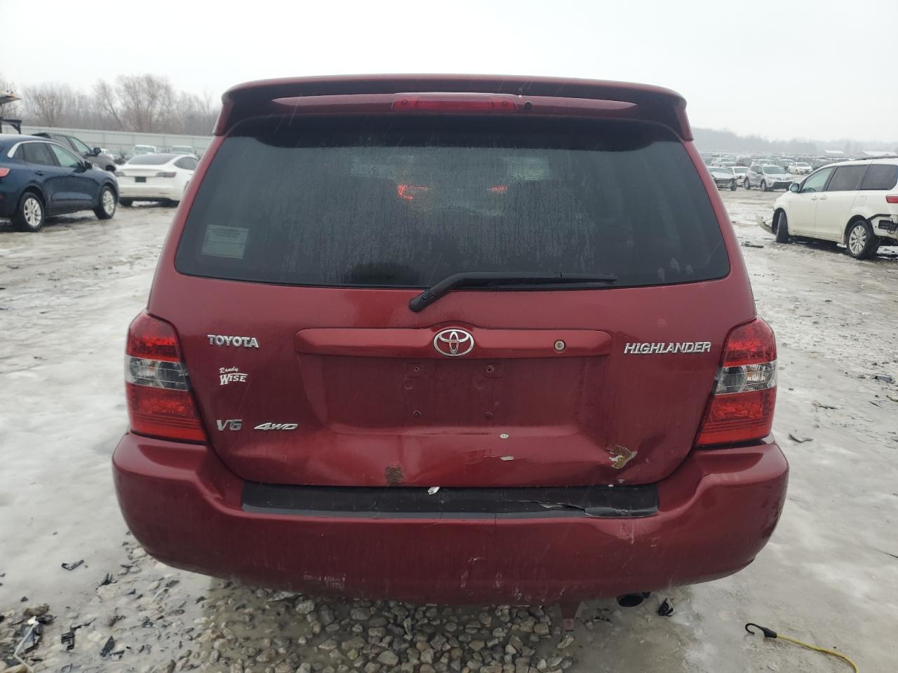 2006 Toyota Highlander VIN JTEEP21A760139440 Copart auction photo, rear end damage thumbnail 6