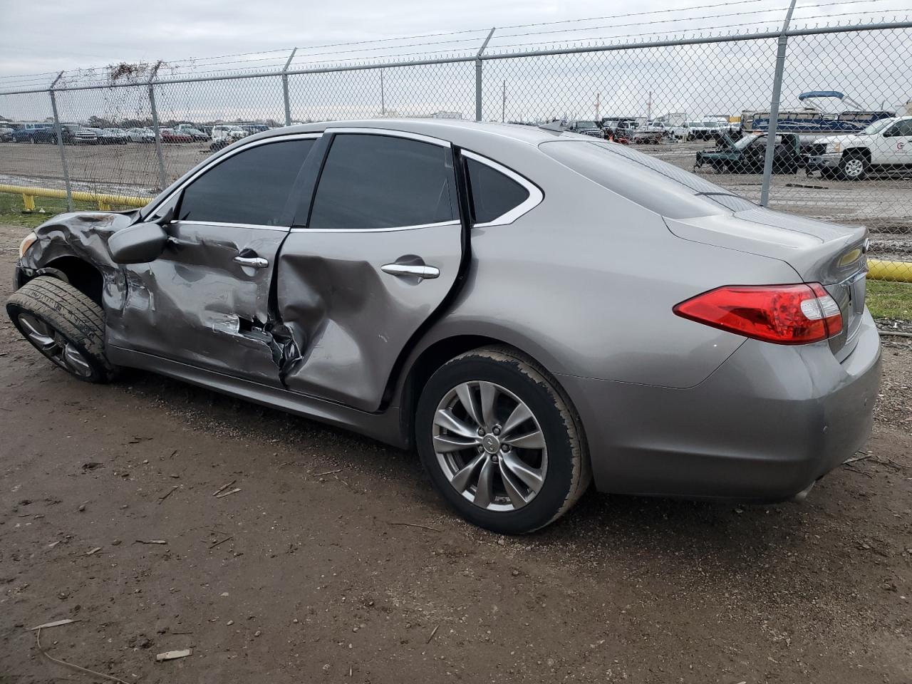 2013 Infiniti M VIN JN1BY1AP2DM514193 Copart auction photo, front end / side damage thumbnail 2
