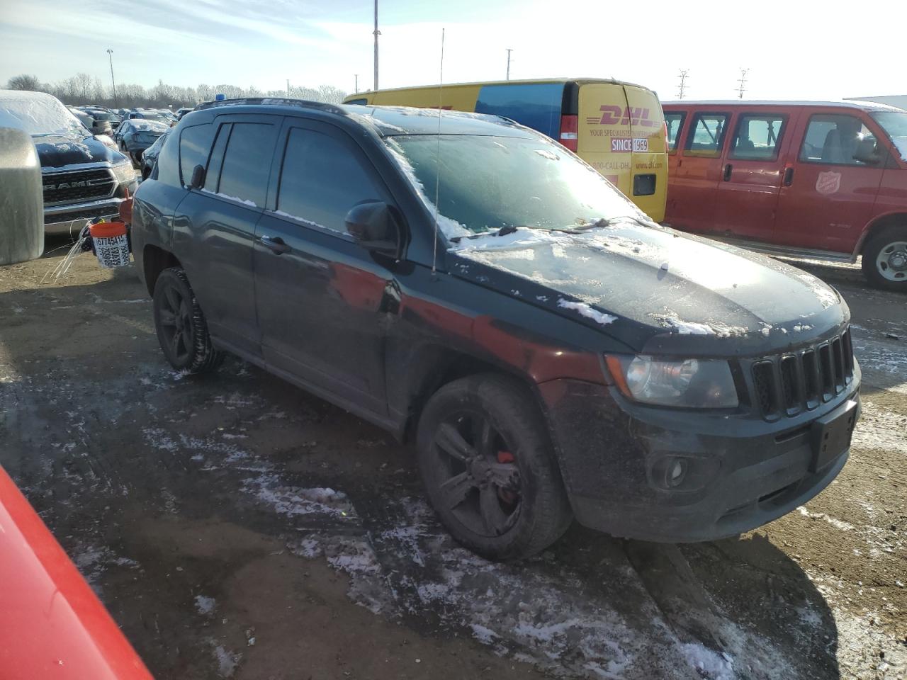 2015 Jeep Compass VIN 1C4NJDAB6FD101023 Copart auction photo, side damage thumbnail 4