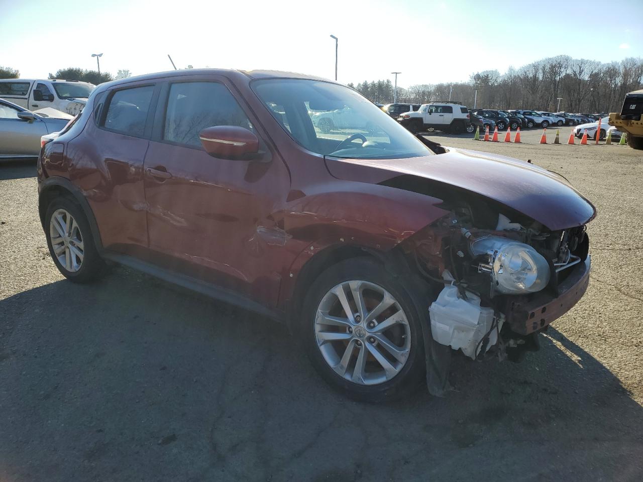2015 Nissan Juke VIN JN8AF5MV3FT555073 Copart auction photo, all over damage thumbnail 4