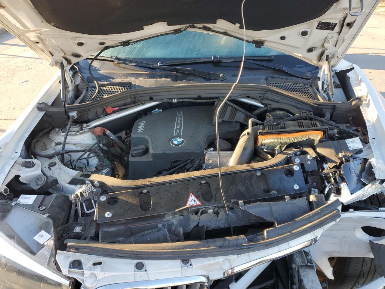 2016 BMW X3 VIN 5UXWX9C58G0D73073 Copart auction photo, front end damage thumbnail 13
