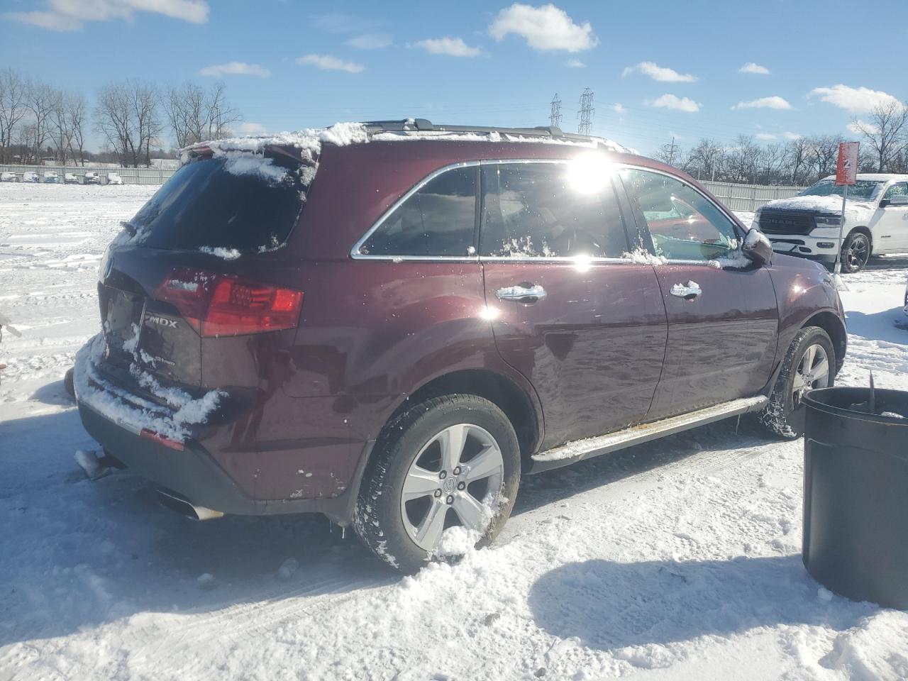 2010 Acura MDX VIN 2HNYD2H49AH517640 Copart auction photo, rear end / side damage thumbnail 3