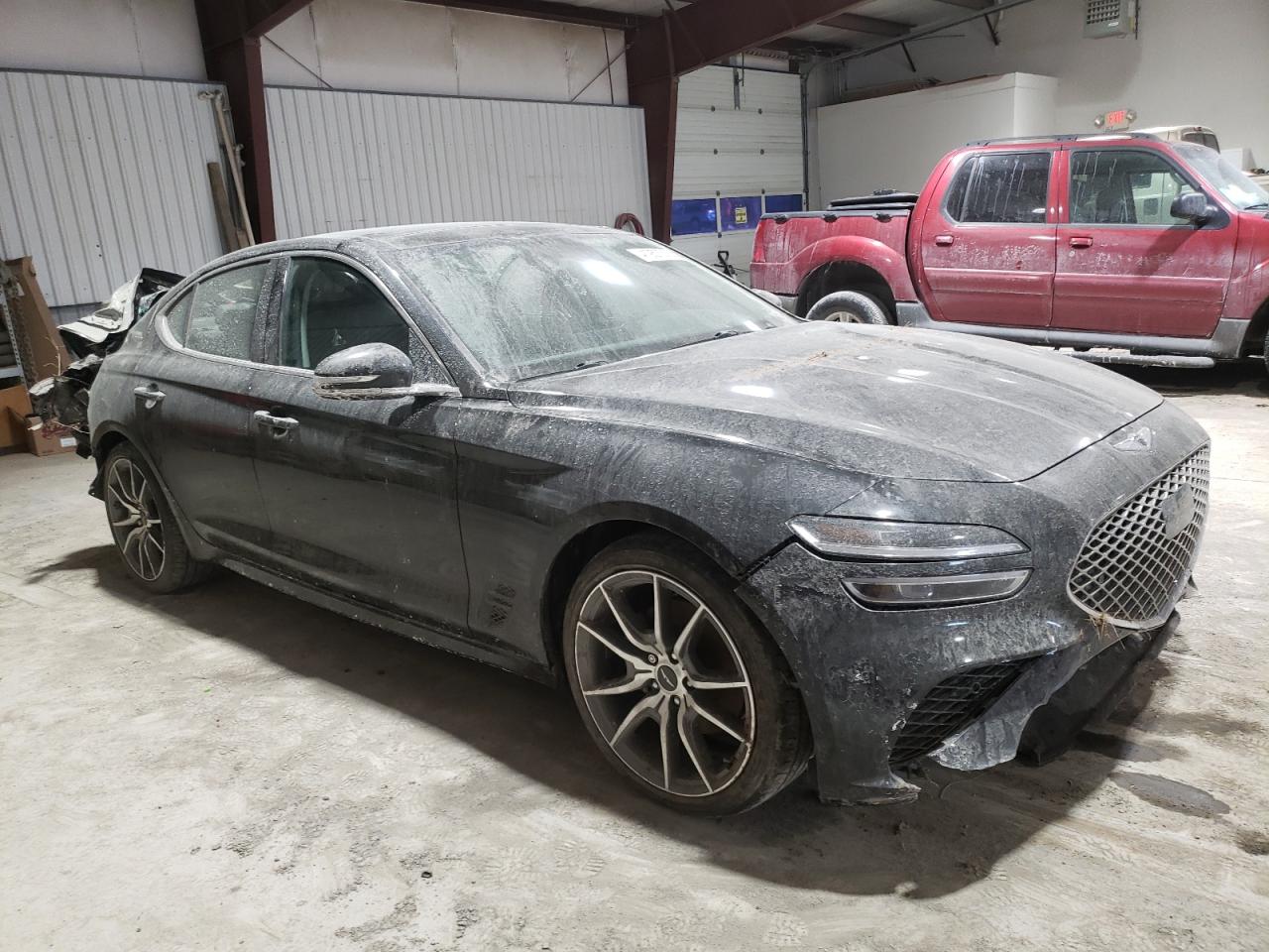2022 Genesis G70 VIN KMTG34TA1NU089645 Copart auction photo, rear end / all over damage thumbnail 4