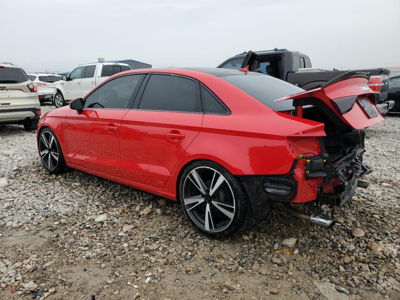 2015 Audi A3 VIN WAUEFGFFXF1046461 Copart auction photo, rear end damage thumbnail 2