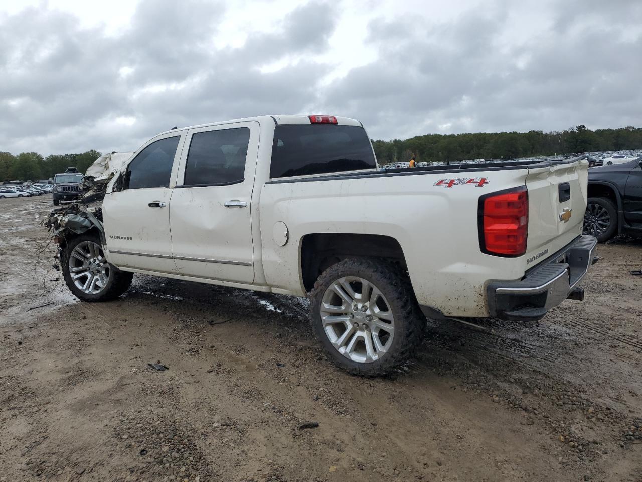 2014 Chevrolet Silverado VIN 3GCUKSEC5EG328852 Copart auction photo, front end / side damage thumbnail 2