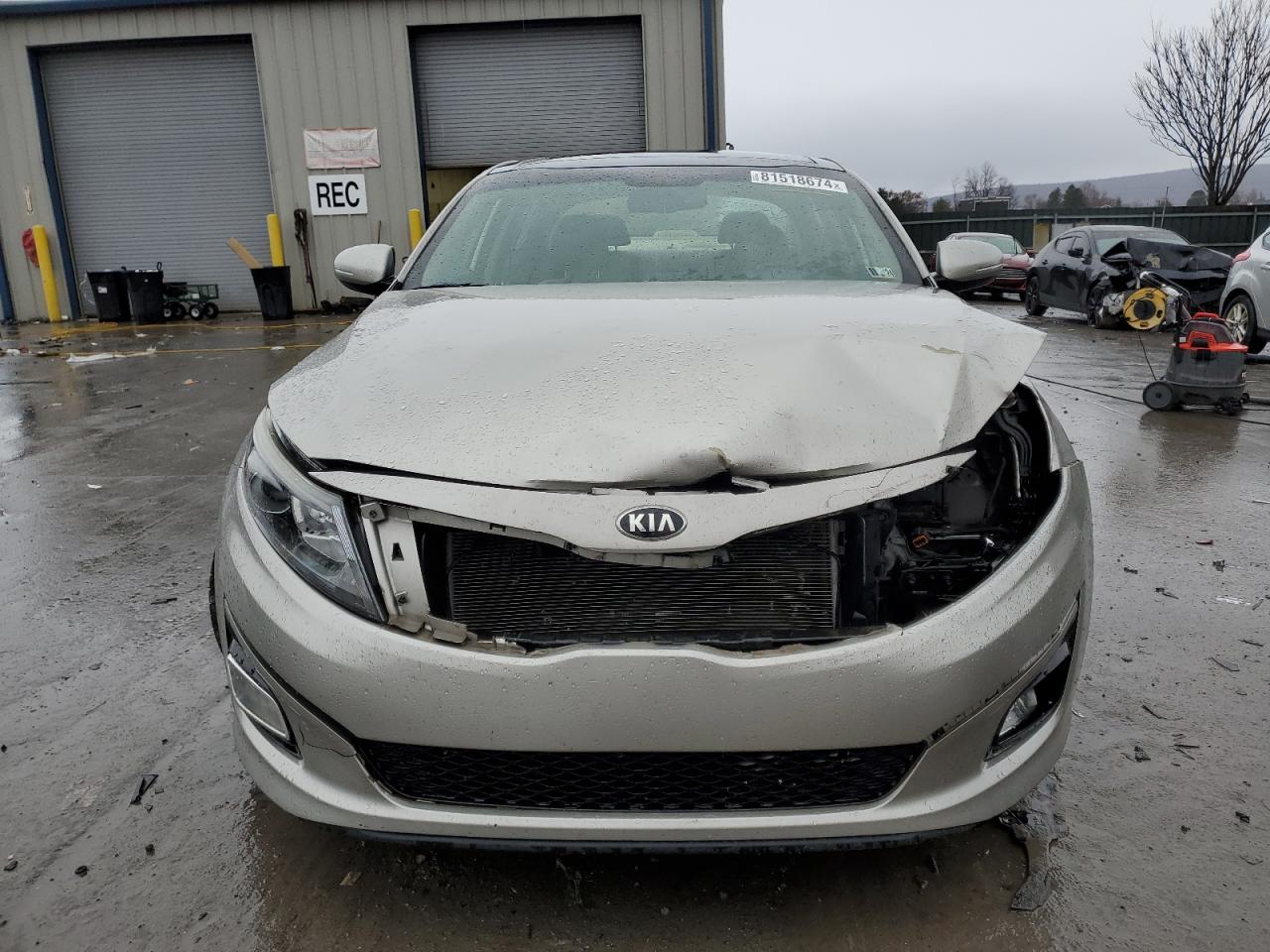2015 KIA Optima VIN 5XXGN4A76FG388779 Copart auction photo, front end / side damage thumbnail 5