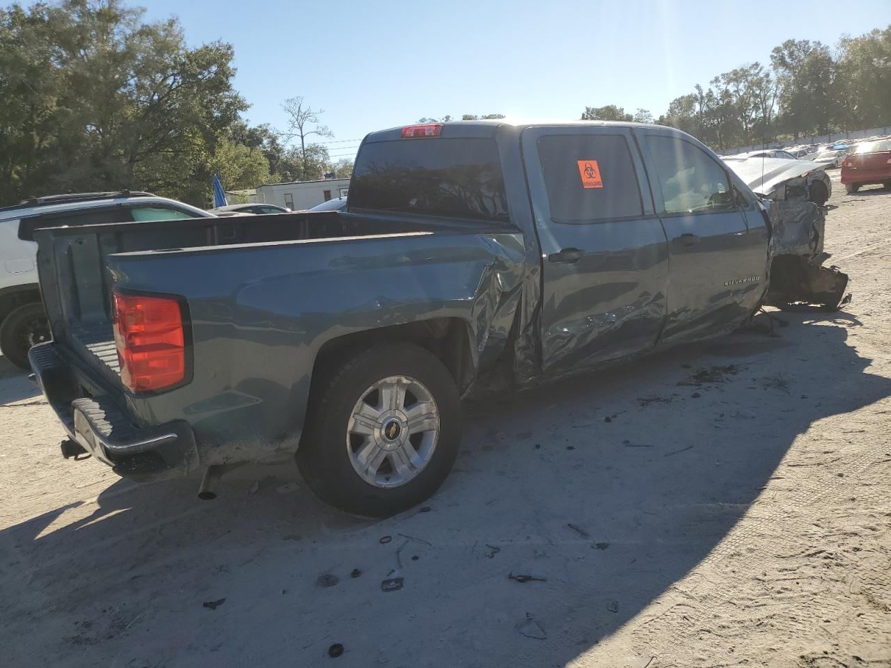 2014 Chevrolet Silverado VIN 3GCPCREH8EG173292 Copart auction photo, all over damage thumbnail 3