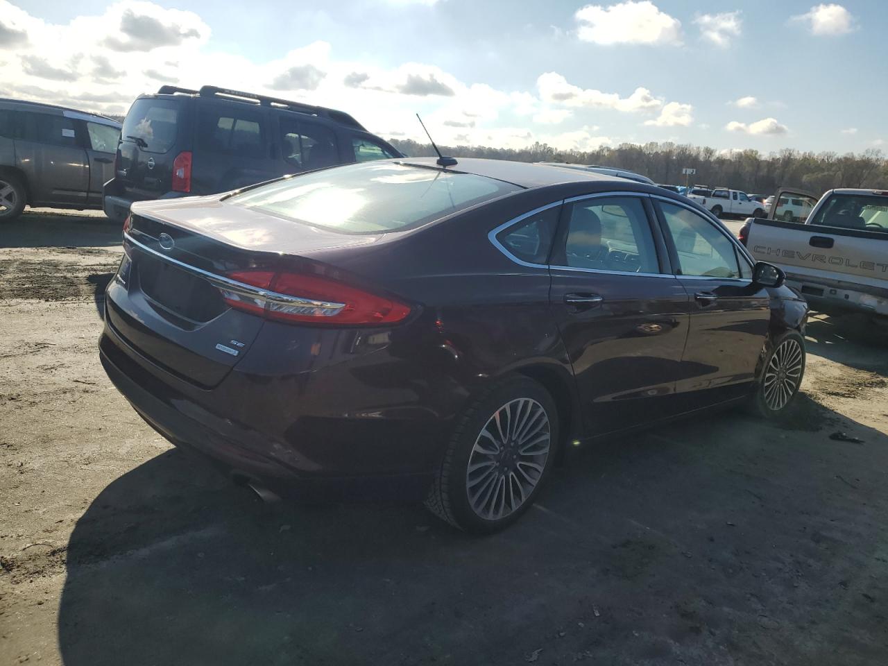 2017 Ford Fusion VIN 3FA6P0HD6HR309339 Copart auction photo, front end / side damage thumbnail 3