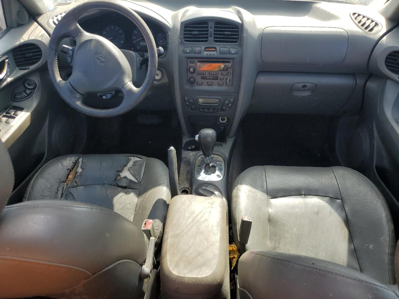 2003 Hyundai Santa Fe VIN KM8SC13E93U521854 Copart auction photo, front end / top/roof damage thumbnail 8