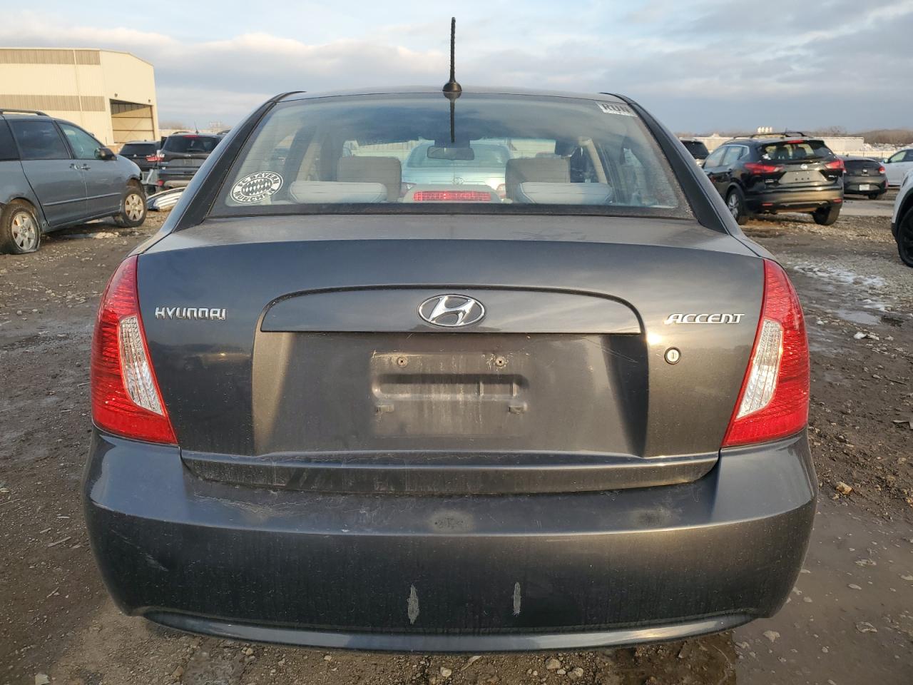 2010 Hyundai Accent VIN KMHCN4AC4AU458371 Copart auction photo, side / undercarriage damage thumbnail 6