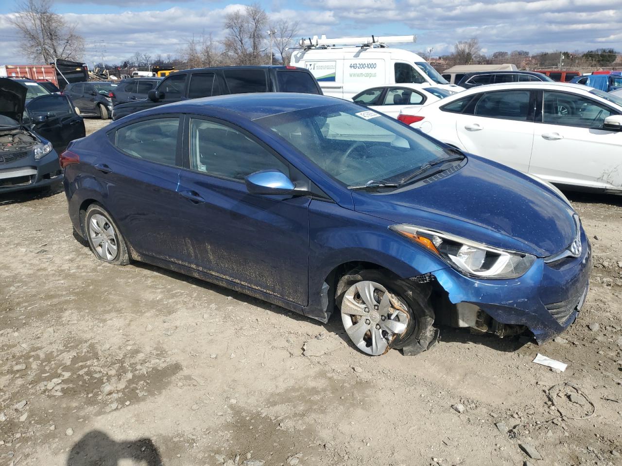 2016 Hyundai Elantra VIN 5NPDH4AE9GH789130 Copart auction photo, front end / rear end damage thumbnail 4