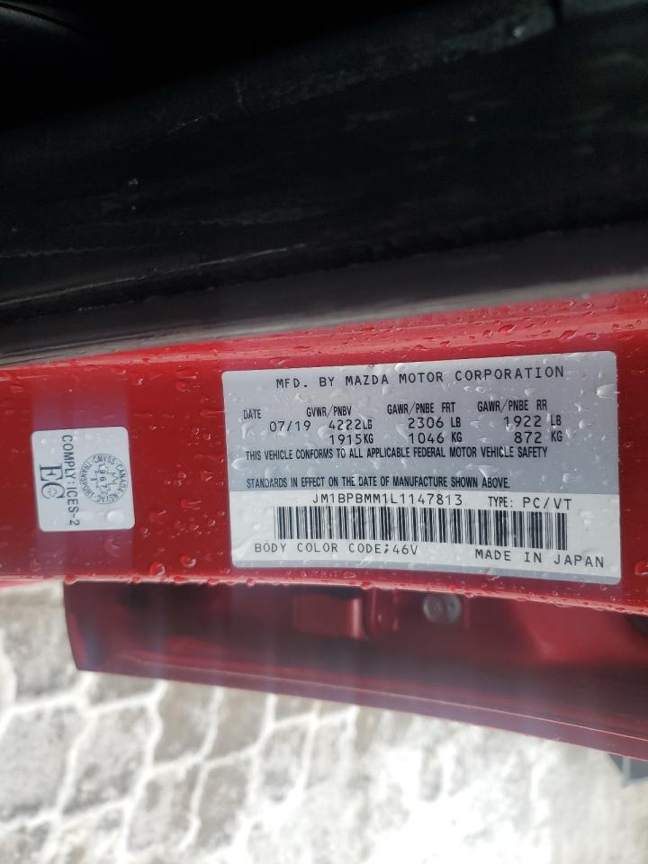 2020 Mazda 3 VIN JM1BPBMM1L1147813 Copart auction photo, front end / mechanical damage thumbnail 12