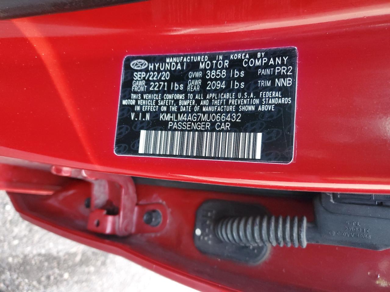 2021 Hyundai Elantra VIN KMHLM4AG7MU066432 Copart auction photo, front end damage thumbnail 12