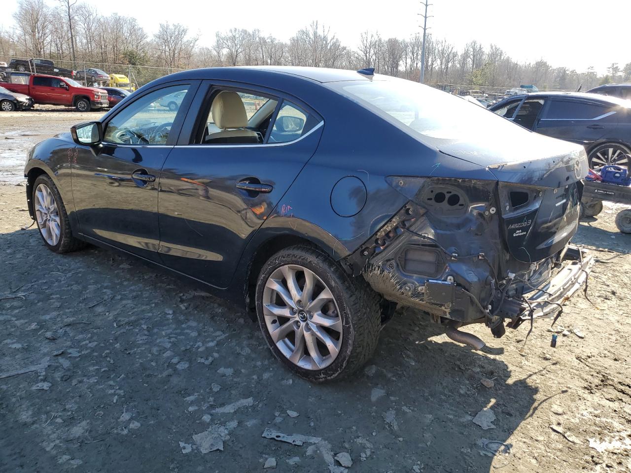 2014 Mazda 3 VIN JM1BM1W30E1171126 Copart auction photo, rear end / front end damage thumbnail 2