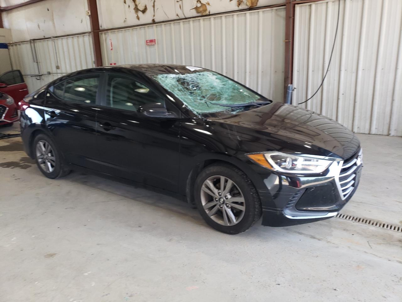 2018 Hyundai Elantra VIN KMHD84LFXJU466042 Copart auction photo, top/roof damage thumbnail 4