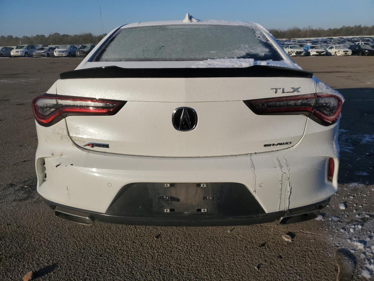 2022 Acura TLX VIN 19UUB6F51NA001517 Copart auction photo, rear end / side damage thumbnail 6
