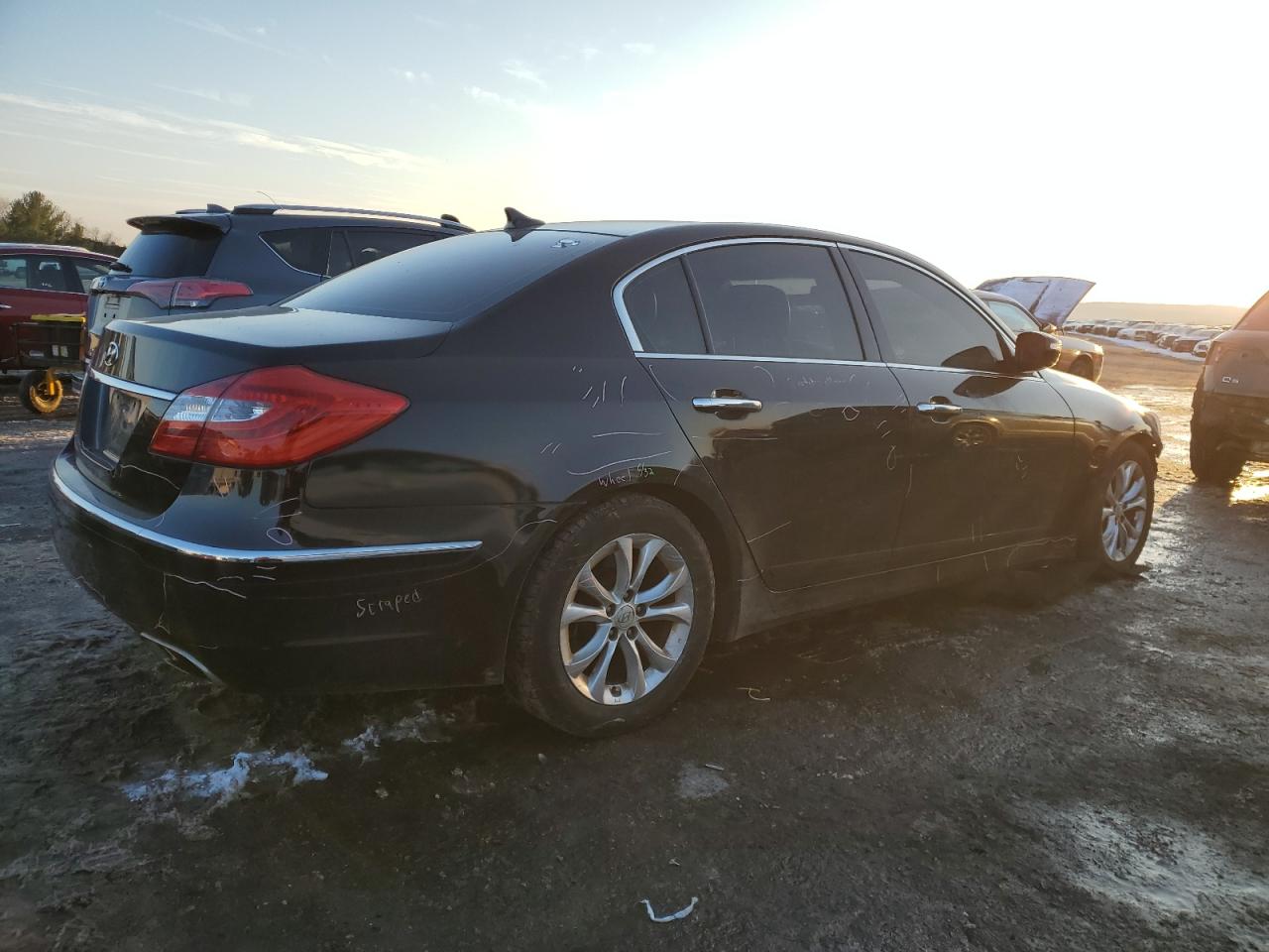 2012 Hyundai Genesis VIN KMHGC4DD4CU152592 Copart auction photo, front end damage thumbnail 3