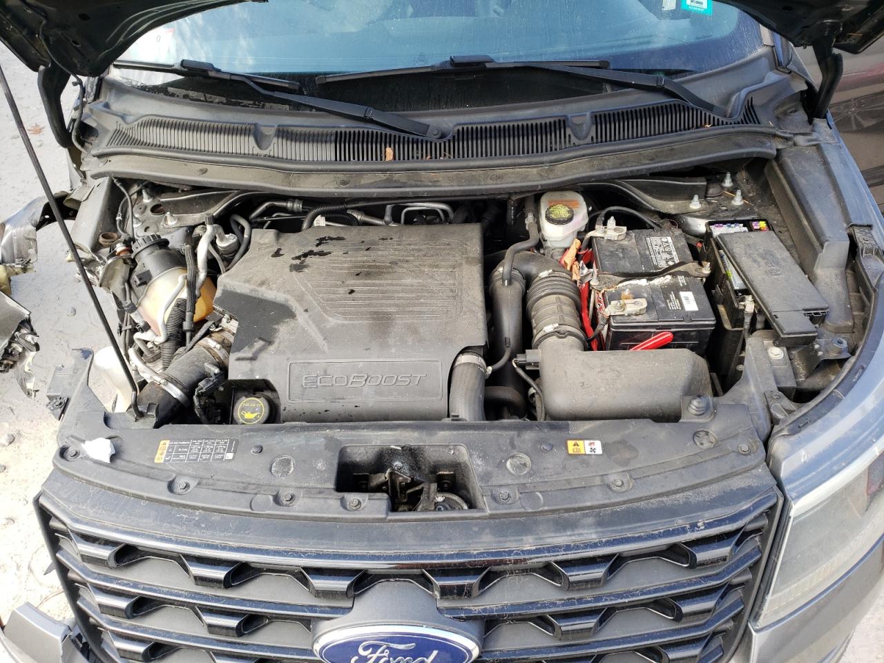 2017 Ford Explorer VIN 1FM5K8GT4HGB48486 Copart auction photo, front end / side damage thumbnail 11