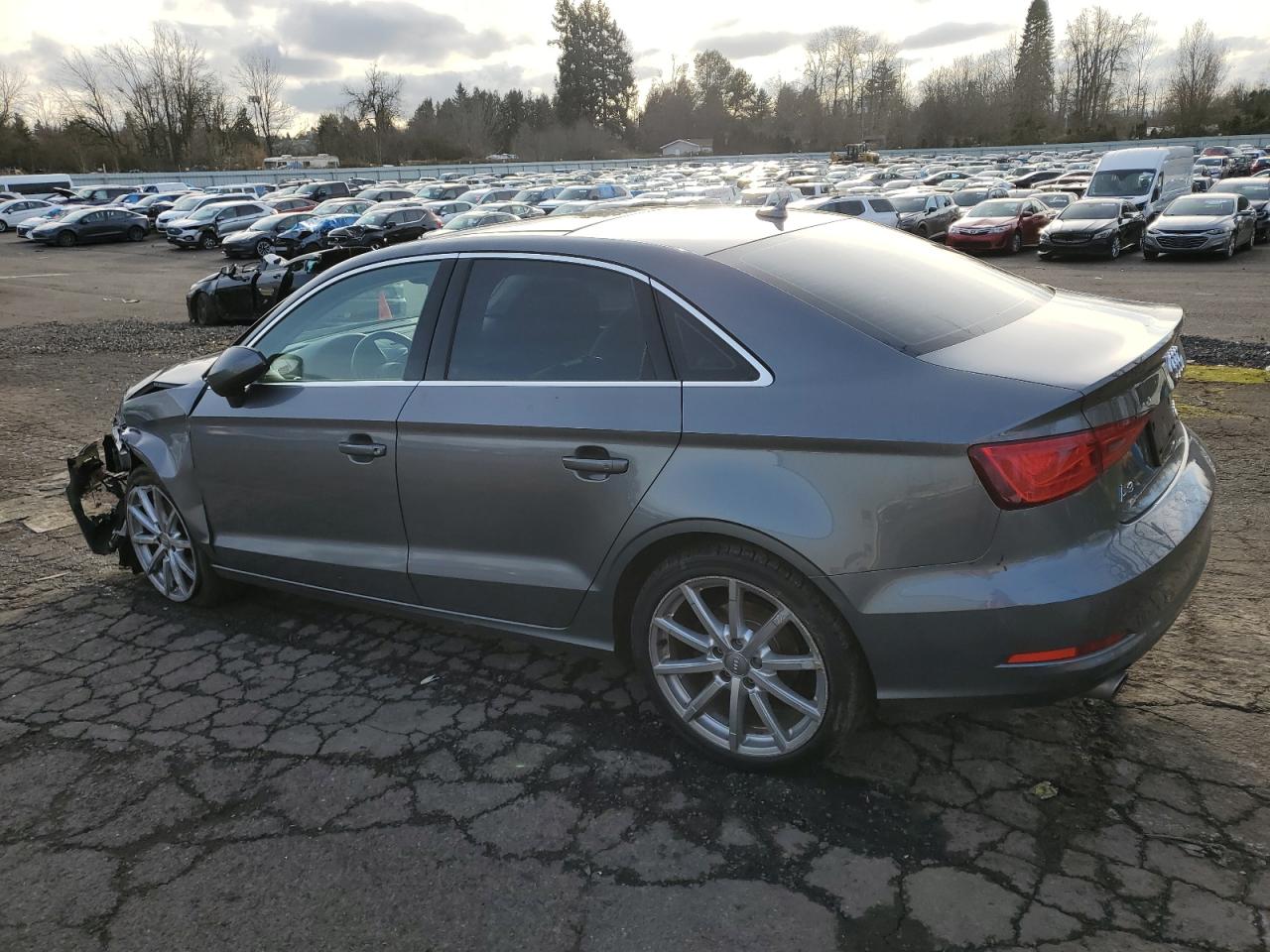 2015 Audi A3 VIN WAUEFGFF6F1128266 Copart auction photo, front end damage thumbnail 2