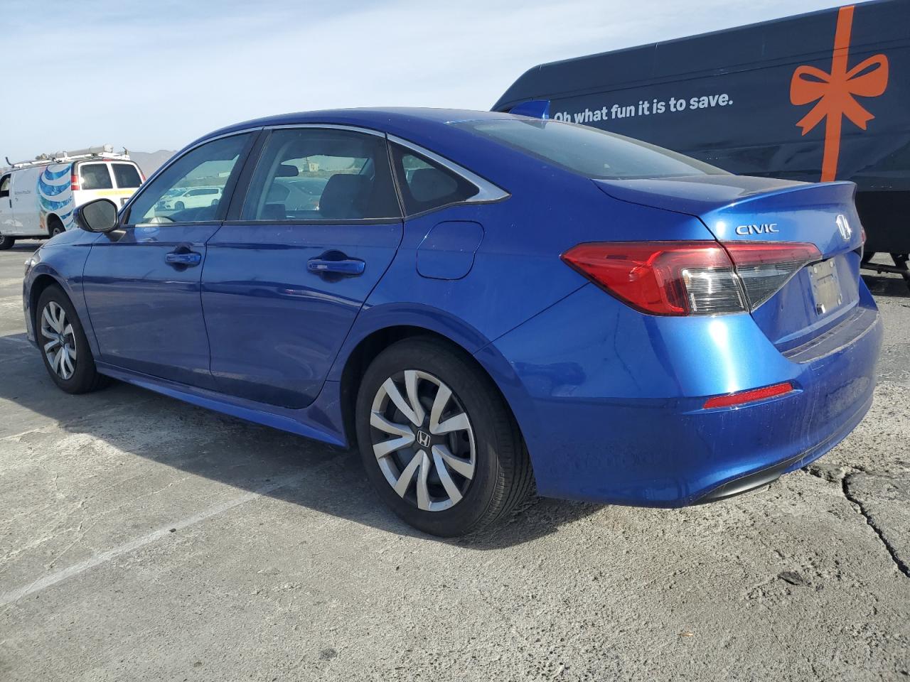 2022 Honda Civic VIN 2HGFE2F27NH559632 Copart auction photo, side damage thumbnail 2