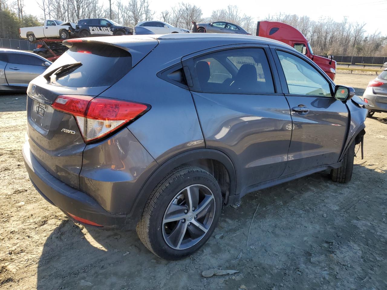 2022 Honda HR-V VIN 3CZRU6H52NM716217 Copart auction photo, front end / undercarriage damage thumbnail 3