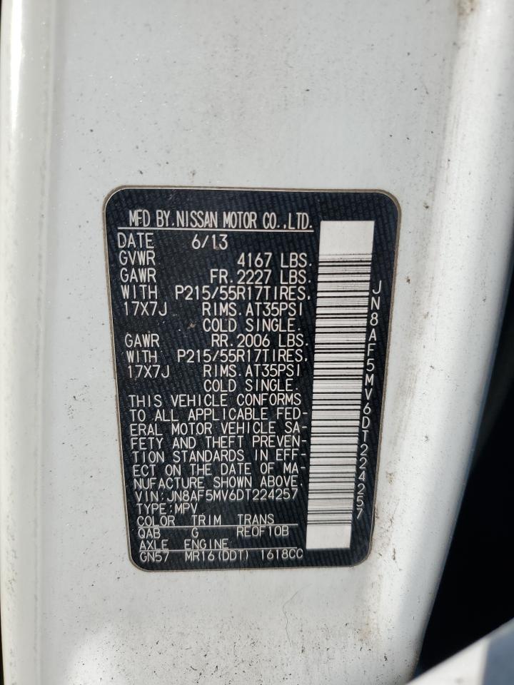 2013 Nissan Juke VIN JN8AF5MV6DT224257 Copart auction photo, mechanical / damage history damage thumbnail 13